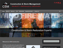 Tablet Screenshot of csmconstruction.com